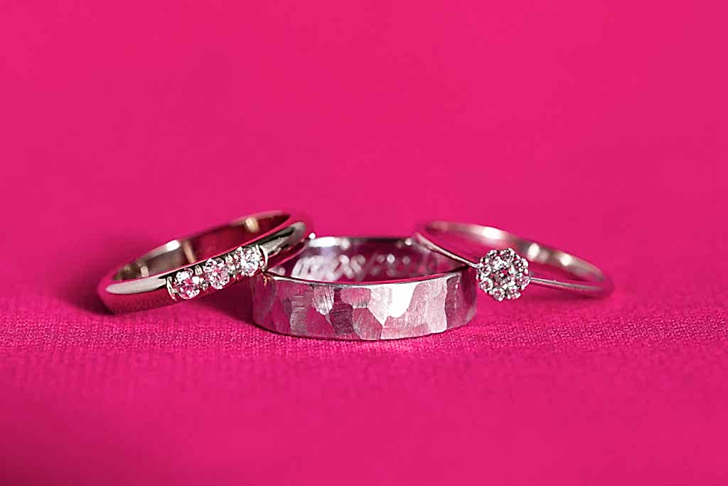 Closeup of wedding rings