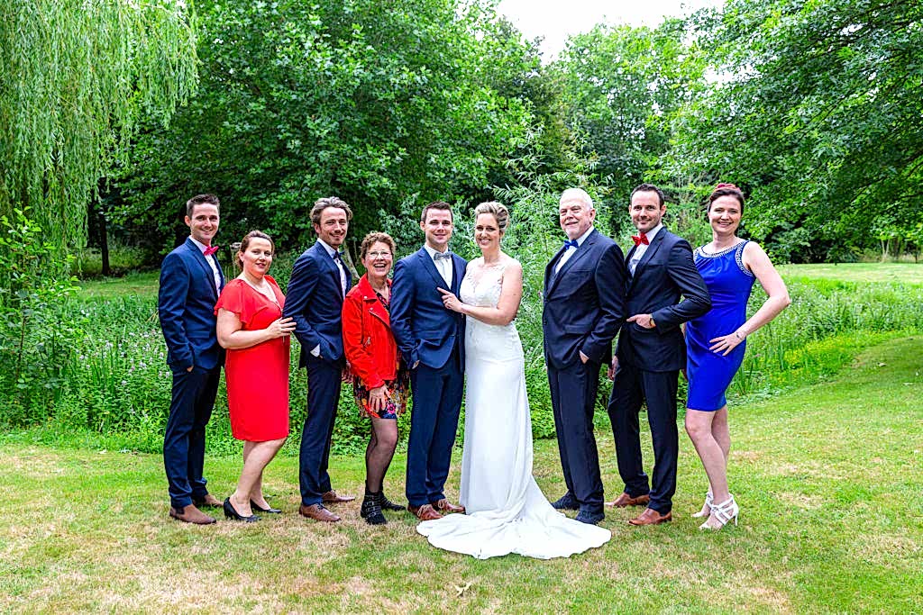 Wedding party at Belgium Garden Wedding
