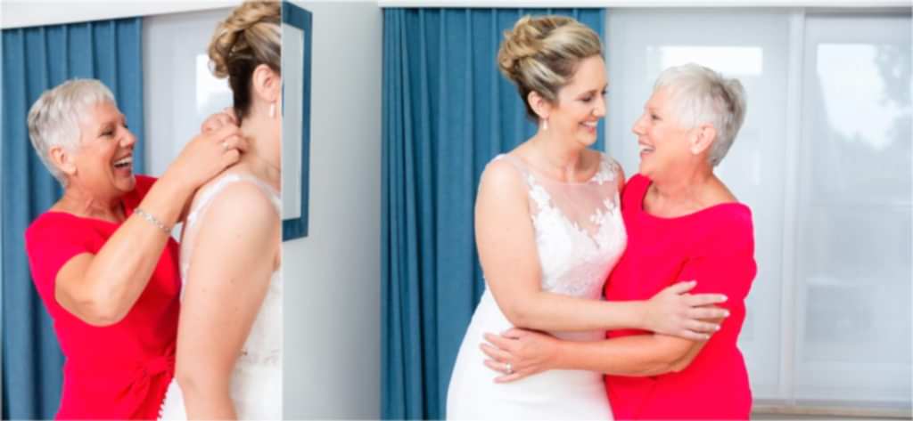 Bride with her mother