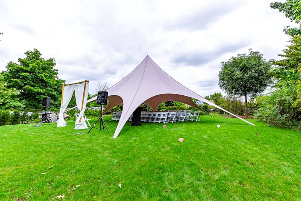 Tent at Belgium Garden Wedding