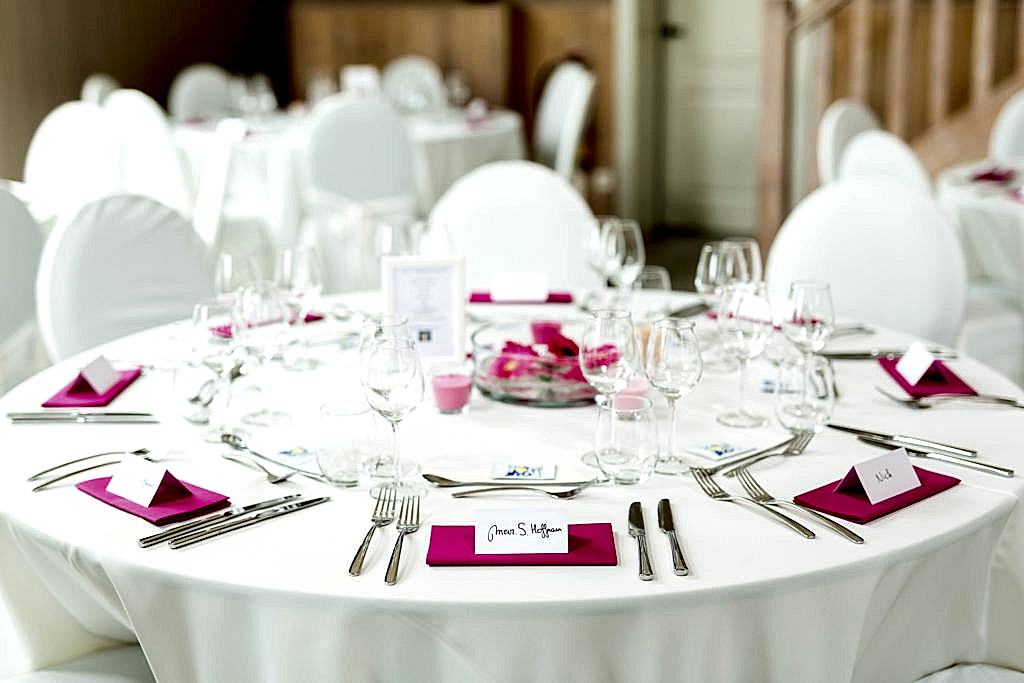 Tables at Belgium Garden Wedding