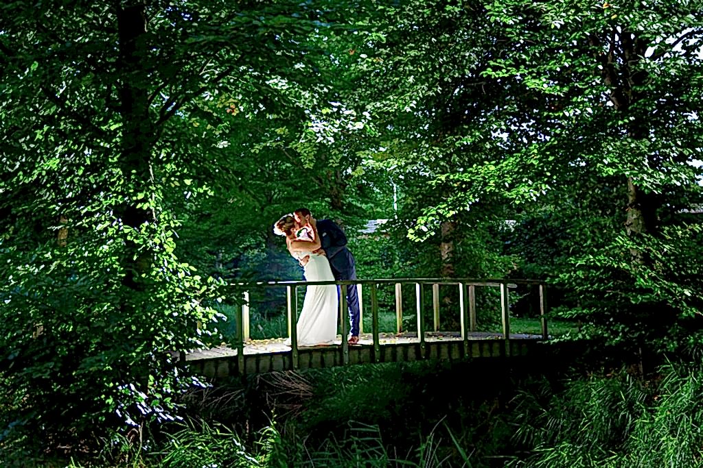 Belgium Garden Wedding couple kissing