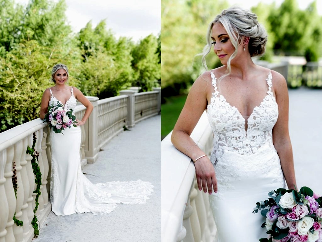 Bride with flower bouquet