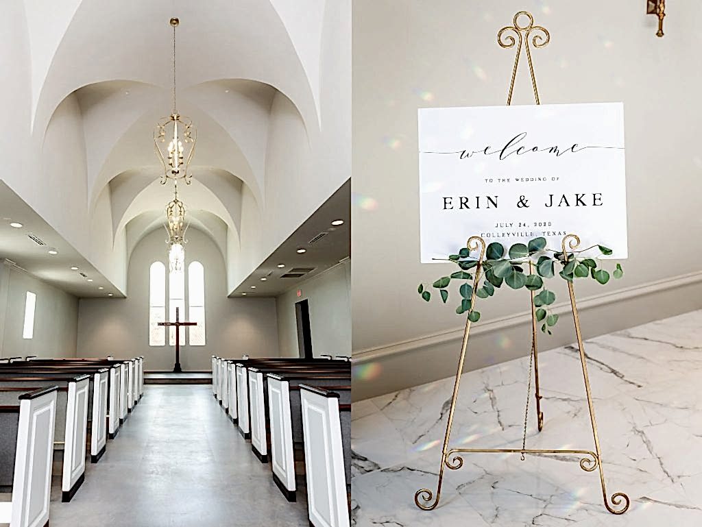 Elegant Montclair Venue Wedding welcome sign