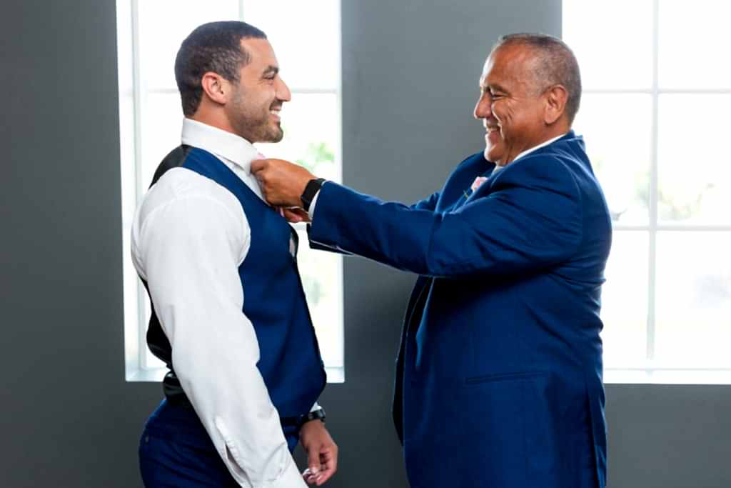 Elegant Montclair Venue Wedding groom and best man