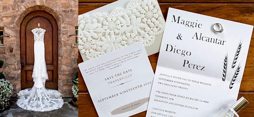 Malibu Estate Wedding invitation