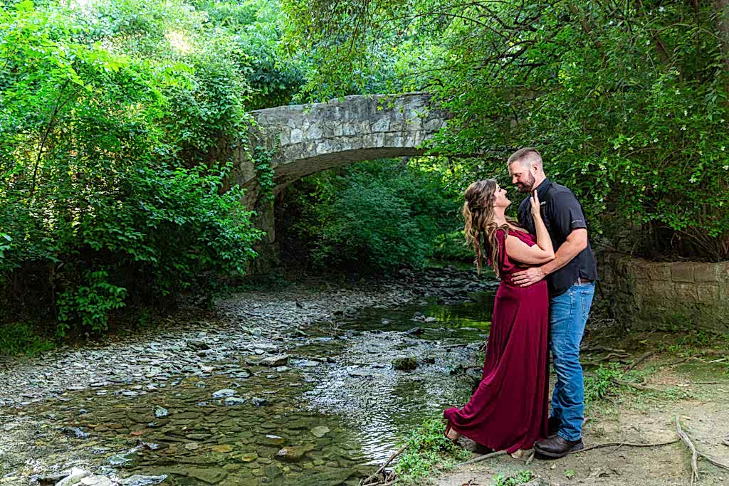 Prather Park river engagement photos