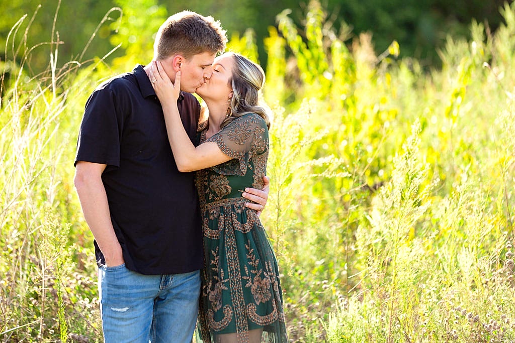 White Rock Lake Engagement photos during fall