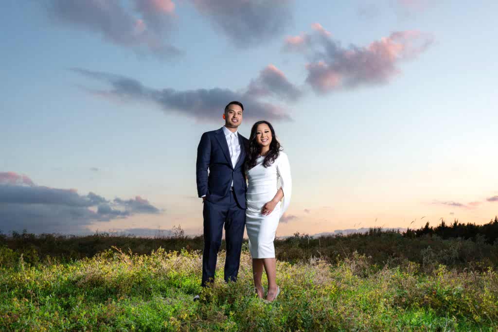 Engagement portraits at Arbor Hills Nature Preserve