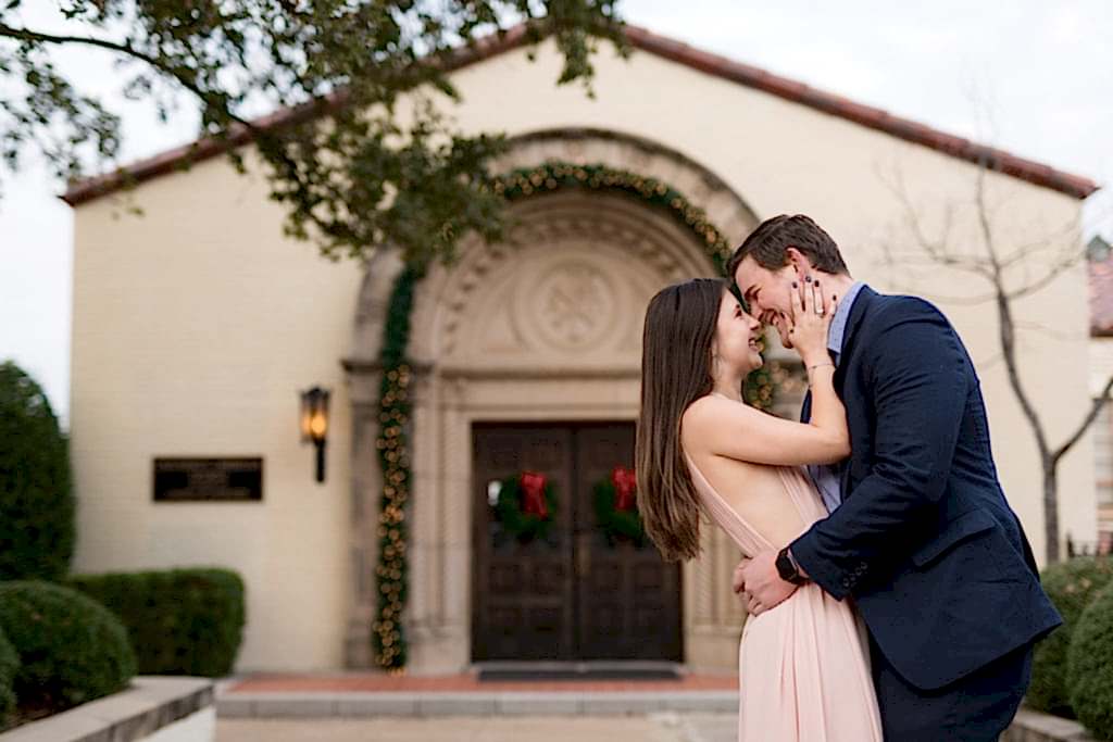 Wedding Engagement Photos Texas Christian Univeristy