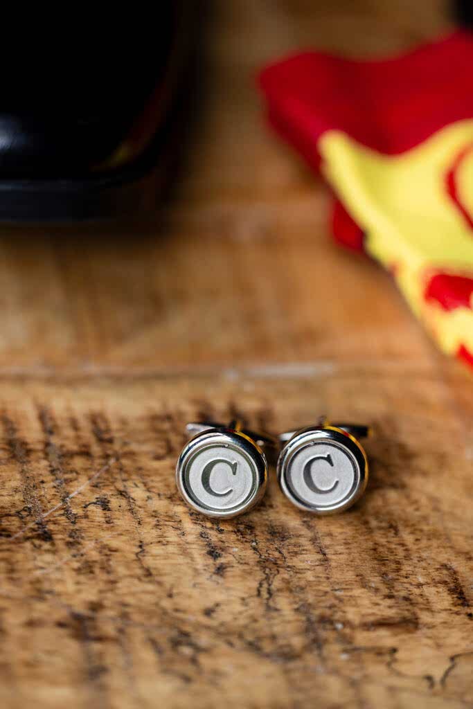 Silver C cufflinks